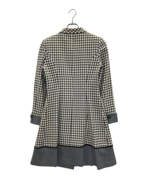M'S GRACY（エムズグレイシー）M'S GRACY (エムズグレイシー) ダブルチェックコート グレー サイズ:9の古着・服飾アイテム