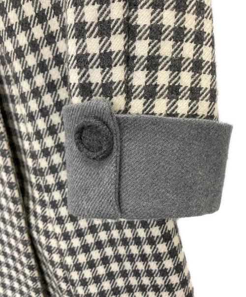 M'S GRACY（エムズグレイシー）M'S GRACY (エムズグレイシー) ダブルチェックコート グレー サイズ:9の古着・服飾アイテム