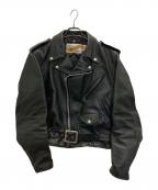 Schottショット）の古着「ダブルレザーライダースジャケット」｜ブラック