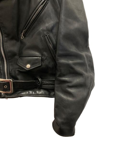 Schott（ショット）Schott (ショット) ダブルレザーライダースジャケット ブラック サイズ:42の古着・服飾アイテム