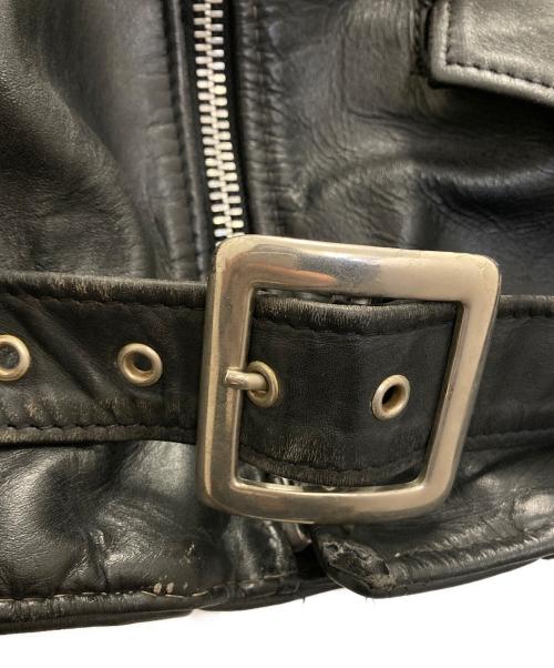 Schott（ショット）Schott (ショット) ダブルレザーライダースジャケット ブラック サイズ:42の古着・服飾アイテム