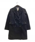 CELINEセリーヌ）の古着「ダブルブレストコート」｜ネイビー
