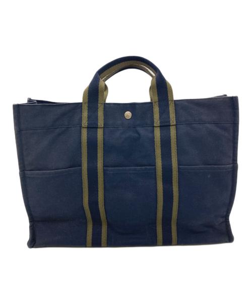 HERMES（エルメス）HERMES (エルメス) フールトゥMM　トートバッグ ネイビーの古着・服飾アイテム