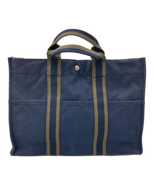 HERMES（エルメス）HERMES (エルメス) フールトゥMM　トートバッグ ネイビーの古着・服飾アイテム