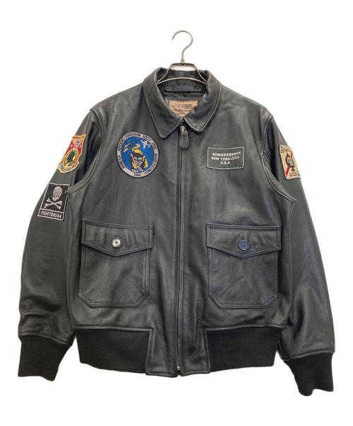 BO Mike Ronny（ビーオーマイクロニー）bo mike ronny (ビーオーマイクロニー) A-2 フライトジャケット ブラック サイズ:2XLの古着・服飾アイテム