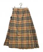 Burberry'sバーバリーズ）の古着「ノバチェックキルトスカート」｜ベージュ