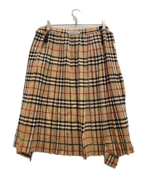 Burberry's（バーバリーズ）Burberry's (バーバリーズ) ノバチェックキルトスカート ベージュ サイズ:80の古着・服飾アイテム