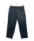AURALEEオーラリー）の古着「FINX SILK CHAMBRAY EASY PANTS」｜ブラック