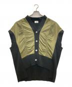 siro de labonteシロ デ ボランテ）の古着「異素材ドッキングベスト」｜オリーブ