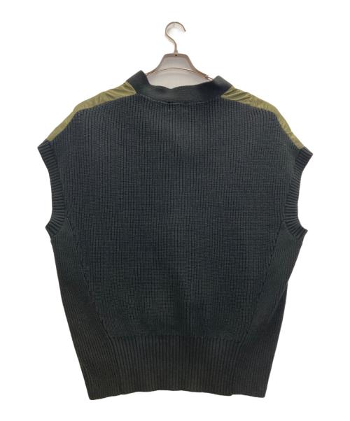 siro de labonte（シロ デ ボランテ）siro de labonte (シロ デ ボランテ) 異素材ドッキングベスト オリーブ サイズ:Mの古着・服飾アイテム