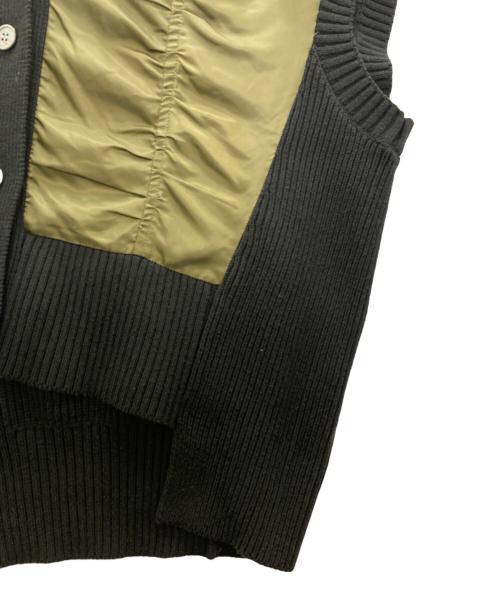 siro de labonte（シロ デ ボランテ）siro de labonte (シロ デ ボランテ) 異素材ドッキングベスト オリーブ サイズ:Mの古着・服飾アイテム