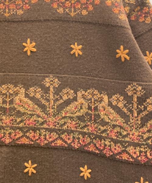 Yves Saint Laurent（イヴサンローラン）Yves Saint Laurent (イヴサンローラン) クルーネックニット ブラウン サイズ:Ⅿの古着・服飾アイテム