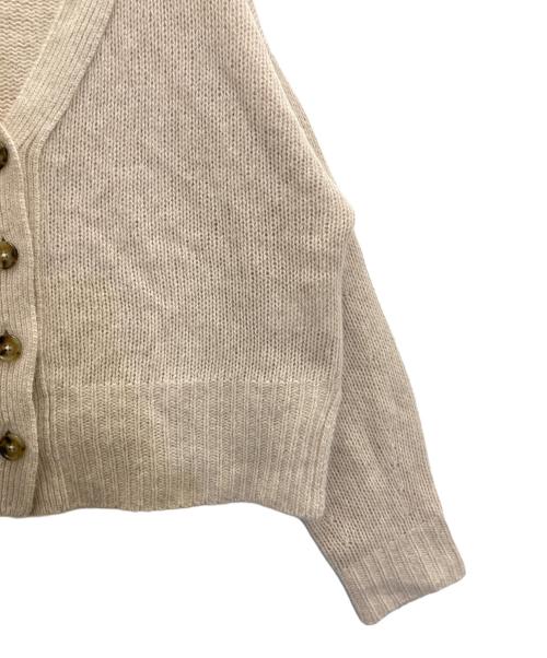 Whim Gazette（ウィムガゼット）Whim Gazette (ウィムガゼット) ラクーンブレンドニットカーディガン ベージュ サイズ:FREEの古着・服飾アイテム