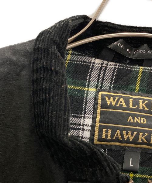 WALKER AND HAWKS（ウォーカーアンドホークス）WALKER AND HAWKS (ウォーカーアンドホークス) BRITISH OIL BLACK VEST ブラック サイズ:Ⅼの古着・服飾アイテム