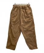 FIRMUMフィルマム）の古着「ナイロン タッサー ガーメントダイ パンツ」｜ブラウン