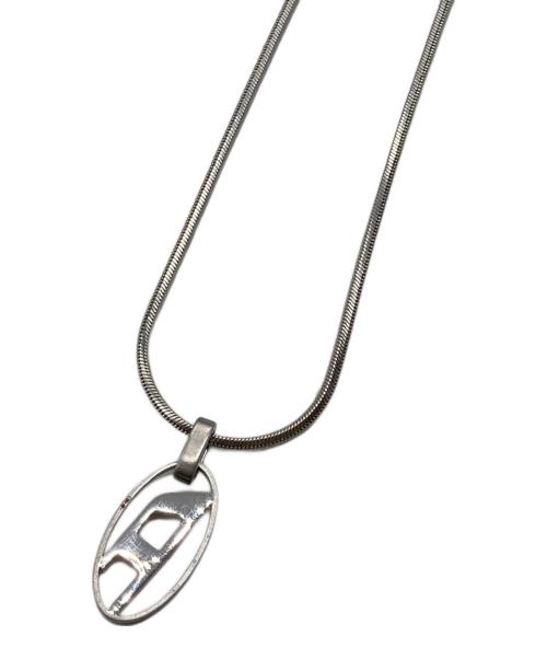 DIESEL（ディーゼル）DIESEL (ディーゼル) スネークチェーンDロゴネックレス シルバーの古着・服飾アイテム