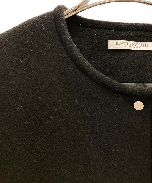 BEAUTY&YOUTH（ビューティーアンドユース）BEAUTY&YOUTH (ビューティーアンドユース) ノーカラーショートコート ブラック サイズ:Ⅿの古着・服飾アイテム