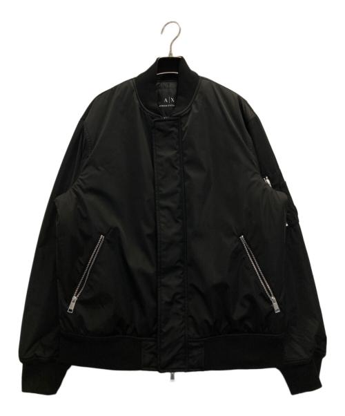 ARMANI EXCHANGE（アルマーニ エクスチェンジ）ARMANI EXCHANGE (アルマーニ エクスチェンジ) フライトジャケット ブラック サイズ:Ⅼの古着・服飾アイテム