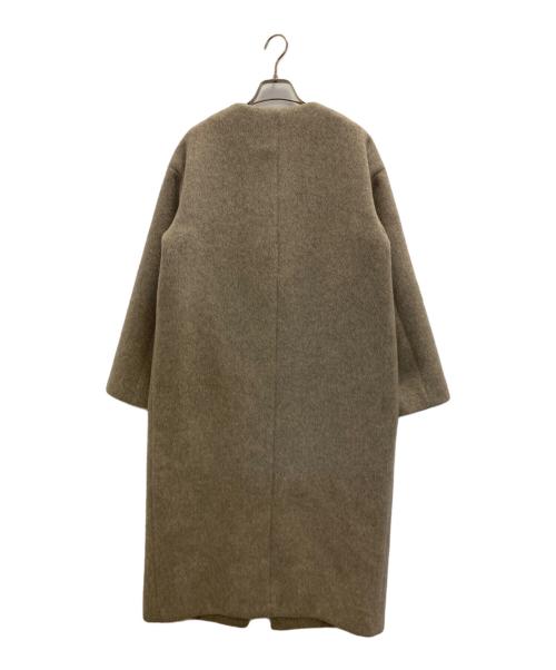 IENA（イエナ）IENA (イエナ) ラムウールノーカラーロングコート ベージュ サイズ:38の古着・服飾アイテム