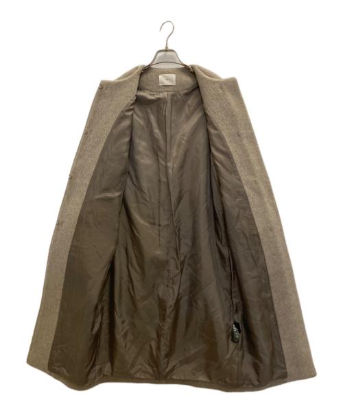 IENA（イエナ）IENA (イエナ) ラムウールノーカラーロングコート ベージュ サイズ:38の古着・服飾アイテム