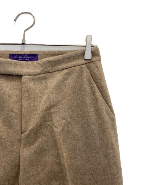 RALPH LAUREN Purple Label（ラルフ ローレン パープル レーベル）RALPH LAUREN PURPLE LABEL (ラルフ ローレン パープル レーベル) ソフトウールトラウザー キャメル サイズ:2の古着・服飾アイテム