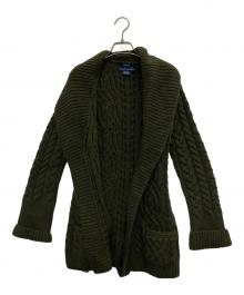 RALPH LAUREN（ラルフローレン）の古着「cashmere blend hand knit cable cardigan」｜グリーン