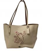 COACHコーチ）の古着「キースヘリングコラボトートバッグ」｜アイボリー