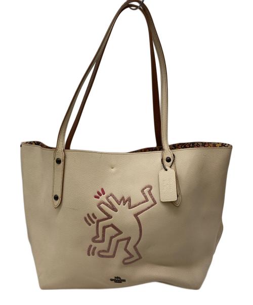 COACH（コーチ）COACH (コーチ) キースヘリングコラボトートバッグ アイボリーの古着・服飾アイテム