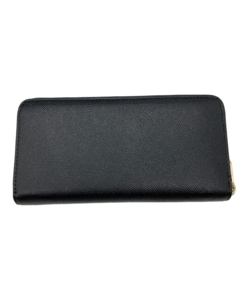 COACH（コーチ）COACH (コーチ) クロスグレーン レザー ロング ジップ アラウンド ウォレット ブラックの古着・服飾アイテム