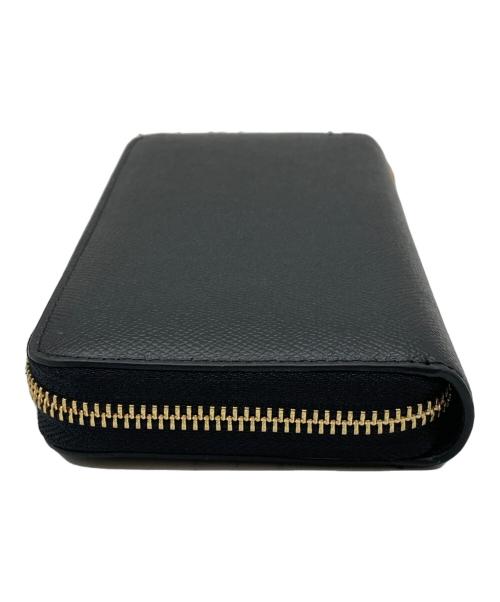 COACH（コーチ）COACH (コーチ) クロスグレーン レザー ロング ジップ アラウンド ウォレット ブラックの古着・服飾アイテム