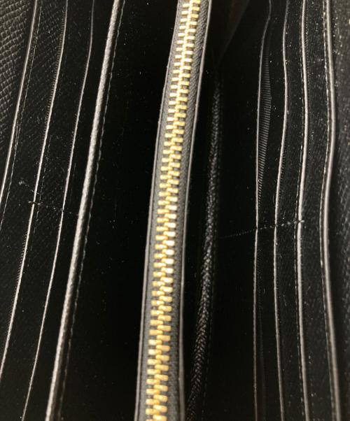 COACH（コーチ）COACH (コーチ) クロスグレーン レザー ロング ジップ アラウンド ウォレット ブラックの古着・服飾アイテム
