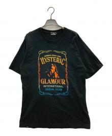 Hysteric Glamour（ヒステリックグラマー）の古着「WHISKY LABEL刺繍 Tシャツ」｜ブラック