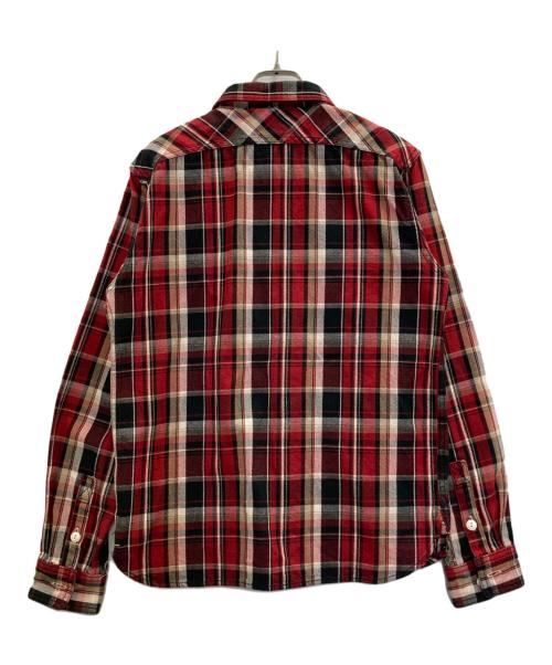 EIGHT G（エイトジー）EIGHT G (エイトジー) チェックフランネルワークシャツ レッド サイズ:Ⅿの古着・服飾アイテム