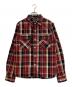 EIGHT G（エイトジー）の古着「チェックフランネルワークシャツ」｜レッド