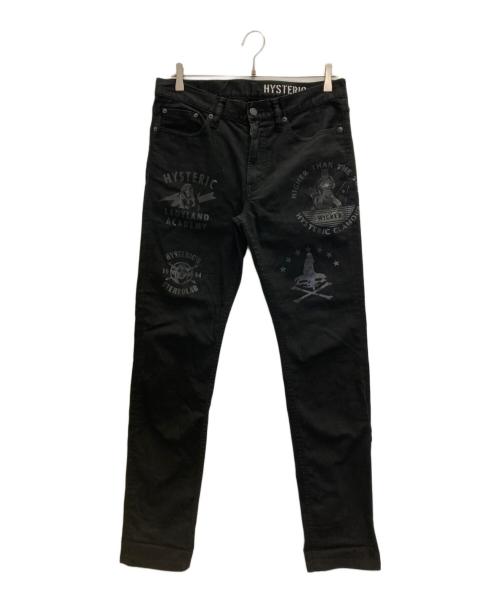 Hysteric Glamour（ヒステリックグラマー）Hysteric Glamour (ヒステリックグラマー) WICKED STAR pt ストレッチチノスリムパンツ ブラック サイズ:81cm (W32)の古着・服飾アイテム