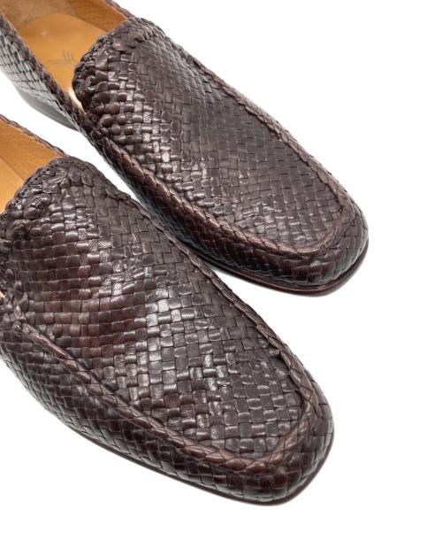 YANKO（ヤンコ）YANKO (ヤンコ) イントレチャートローファー ブラウン サイズ:6　2/1の古着・服飾アイテム