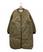 RAY BEAMSレイ ビームス）の古着「袖キリカエキルティングコート」｜オリーブ