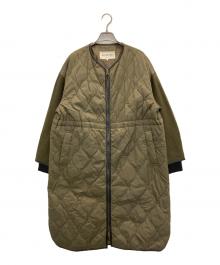 RAY BEAMS（レイ ビームス）の古着「袖キリカエキルティングコート」｜オリーブ