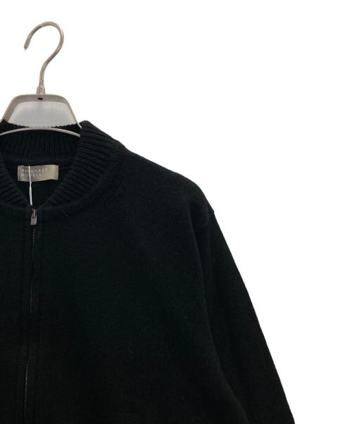 MARGARET HOWELL（マーガレットハウエル）MARGARET HOWELL (マーガレットハウエル) カシミヤ混ジップカーディガン ブラック サイズ:2の古着・服飾アイテム