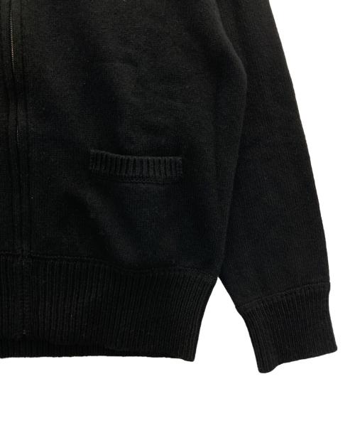 MARGARET HOWELL（マーガレットハウエル）MARGARET HOWELL (マーガレットハウエル) カシミヤ混ジップカーディガン ブラック サイズ:2の古着・服飾アイテム