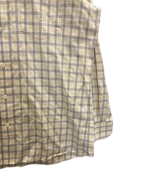 BURBERRY LONDON（バーバリーロンドン）BURBERRY LONDON (バーバリーロンドン) アンゴラ混チェックネルシャツ イエロー サイズ:Lの古着・服飾アイテム