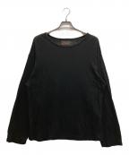 OUTILウティ）の古着「リネンクルーネックプルオーバーニット」｜ブラック