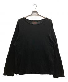 OUTIL（ウティ）の古着「リネンクルーネックプルオーバーニット」｜ブラック