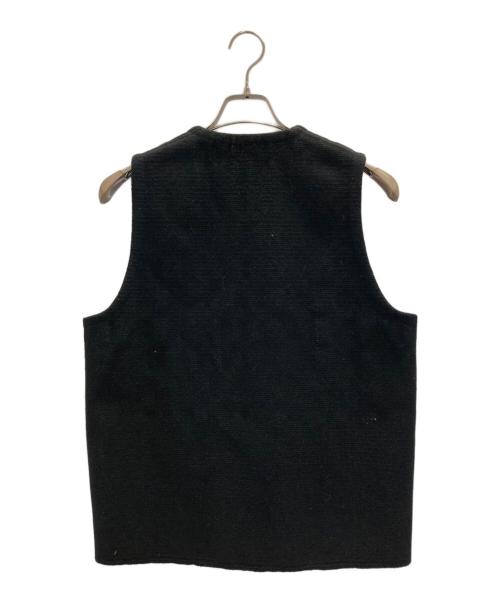 TRUJILLO'S（トルフィリオス）TRUJILLO'S (トルフィリオス) ラウンドネック Lower Front Pockets チマヨ ラグ ベスト ブラック サイズ:Ⅿの古着・服飾アイテム