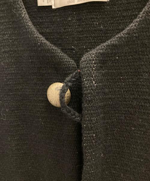 TRUJILLO'S（トルフィリオス）TRUJILLO'S (トルフィリオス) ラウンドネック Lower Front Pockets チマヨ ラグ ベスト ブラック サイズ:Ⅿの古着・服飾アイテム