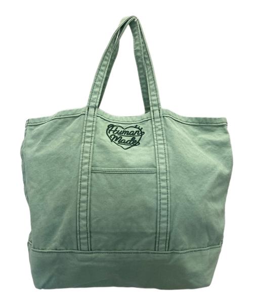 HUMAN MADE（ヒューマンメイド）HUMAN MADE (ヒューマンメイド) GARMENT DYED TOTE グリーンの古着・服飾アイテム