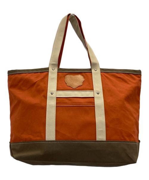 HUMAN MADE（ヒューマンメイド）HUMAN MADE (ヒューマンメイド) Canvas Tote Large オレンジの古着・服飾アイテム