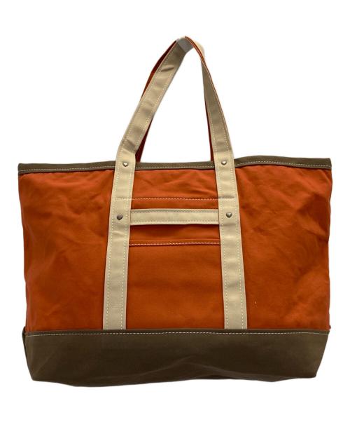 HUMAN MADE（ヒューマンメイド）HUMAN MADE (ヒューマンメイド) Canvas Tote Large オレンジの古着・服飾アイテム