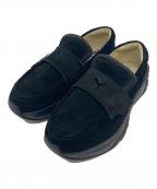 PUMAプーマ）の古着「ウィメンズ ローファー スウェード」｜ブラック