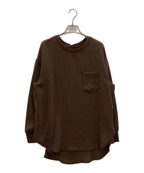 RIVE DROITE（リヴドロワ）RIVE DROITE (リヴドロワ) ジョーゼットポケットブラウス ブラウン サイズ:FREEの古着・服飾アイテム